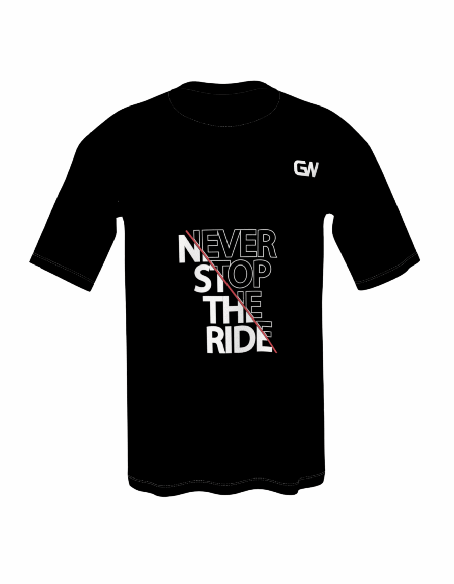 The "Never Stop The Ride" Typographic Tee