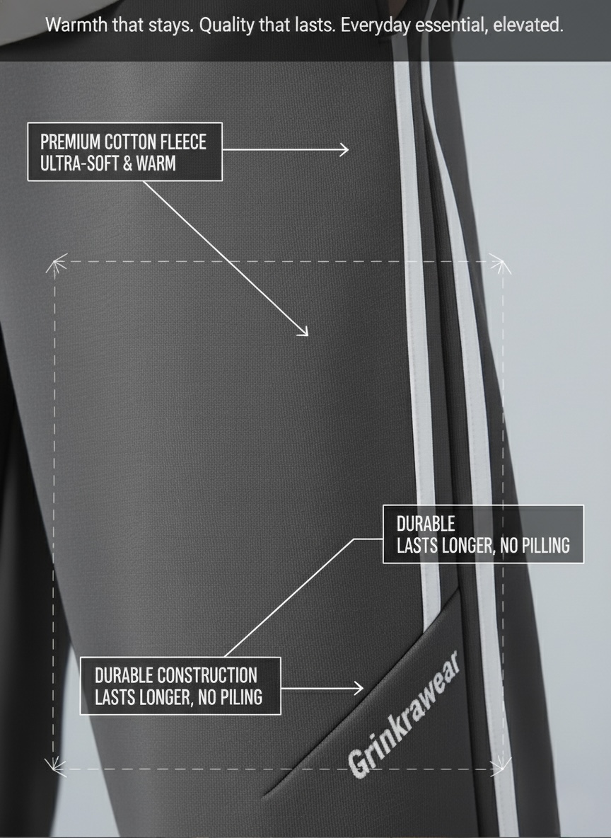 Premium Cotton Fleece Straight-Leg Track Pants - Image 4