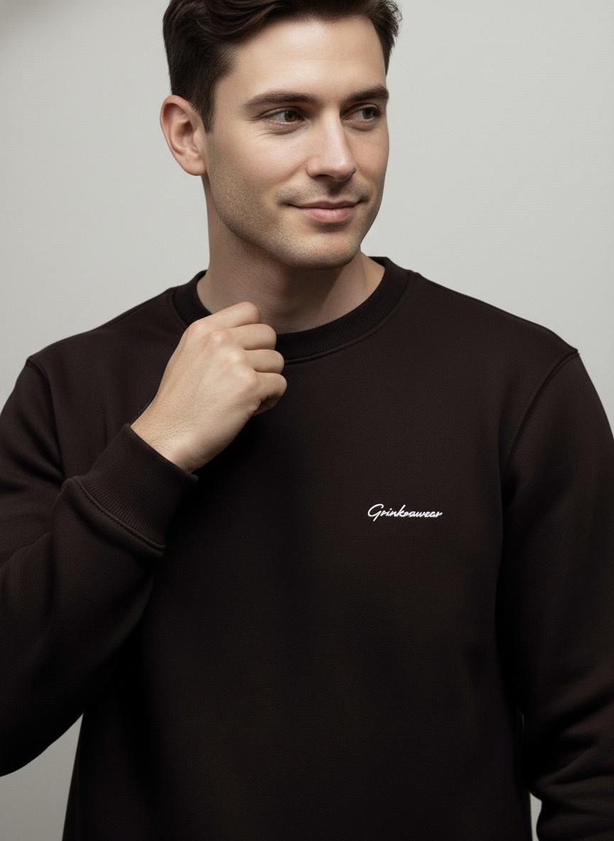 Grinkrawear Signature Series: Men’s Premium 400 GSM Cotton Fleece Crewneck