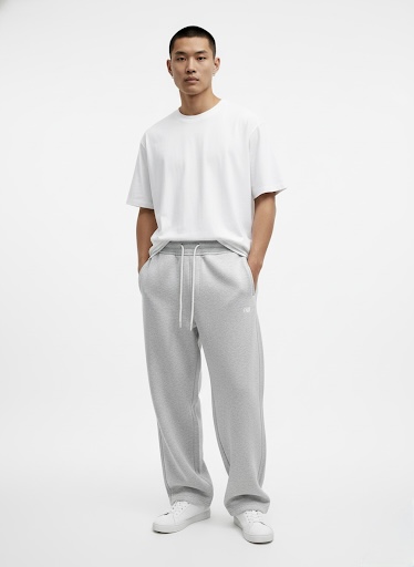 Premium Heavyweight Cotton Fleece Trackpants – High-GSM Wide-Leg Luxury Joggers